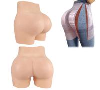 Tex-Eorey Culotte Shapewear en Silicone Culotte Réaliste Pénétrable Conception Culotte Hancheuse Enhancer Short pour Travestis Transgenre,White(Basics)