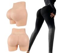 Tex-Eorey Culottes en Silicone Réalistes avec Faux Vagin, Lingerie Épaississante pour Hanches Et Fesses pour Travestis Et Personnes Transgenres,White(Upgrades)