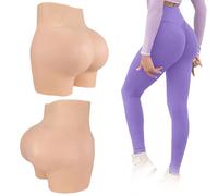 Tex-Eorey Culottes en Silicone Réalistes avec Fesses, Fausse Vagin, Pantalon pour Relever Et Modeler Les Hanches, pour Personnes Transgenres,Wheat(Basics)