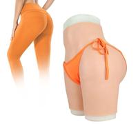 Tex-Eorey Culottes en Silicone Réalistes avec Vagin, Faux Fesses, Panty Rehausseur De Hanches pour Crossdresseurs Et Personnes Transgenres,Wheat(Upgrades),One Size