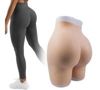 Tex-Eorey Culottes Réalistes en Silicone pour Lift des Fesses, Fausses Fesses, Culotte avec Ouverture À l'entrejambe, Coussin De Hanches, Gainant pour Femmes,Brown(0.8cm)