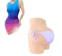 Tex-Eorey Réaliste Sissy Faux Vagin Pantalon Faux Cul Rehausseur De Fesses avec Cathéter pour Travesti Drag Queen Transgenre,Wheat(Upgrades),One Size