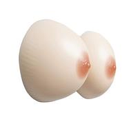 Tex-Eorey Seins en Silicone Faux Seins,Prothèses de Soutien-Gorge de Mastectomie pour Crossdresser Transgenre Poitrine Poitrine,7XL,White`NOselfadhesive