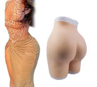 Tex-Eorey Shorts en Silicone À Ouverture À l'entrejambe pour Augmenter Les Fesses, Culotte De Contrôle des Hanches Et Rehausseur De Fesses pour Drag Queen Et Crossdresser,Wheat(1.2cm)