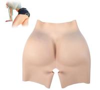 Tex-Eorey Silicone Faux Cul Cul Ouvert Entrejambe Hanche Coussin Fesse Rehausseur De Contrôle sous-Vêtements pour Femmes Travestis,Brown(0.8cm)