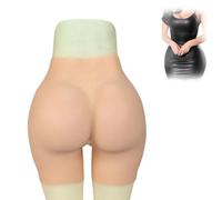 Tex-Eorey Silicone Faux Cul Pantalon Rembourré Push Up Culotte Fesses Hanches Corps Façonneur pour Femmes Fausses Hanches,Brown(1.2cm),One Size