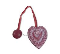 Tex Family Aimant de fermeture de rideaux, en bois aimanté, pour rideaux, attache de rideau, en forme de cœur rouge bordeaux