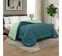 Tex family CaldoSogno Couette double face vert 300 g/m² - Couette d'hiver chaude et douce 250 x 250 cm