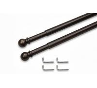 Tex Family Clio Paire de tringles à rideau réglables en laiton, bronze, dimensions : 30-40 cm