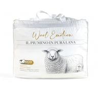 Tex family Couette d'hiver en pure laine 100 % naturelle, Wool Emotion, doublure en coton blanc doux, profil argenté, 500 g/m², 1 place et demie 200 x 200 cm