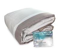 Tex Family Couette FIOCCO - Couette d'hiver Chaude et Douce, Fabriquée en Italie, Microfibre Hypoallergénique, Garnissage 300 g/m² - Beige Pointillé - Cm. 220x260