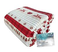 tex family Couette flocon COASSOLO rouge Tyrolien hiver Made in Italy - 2 places