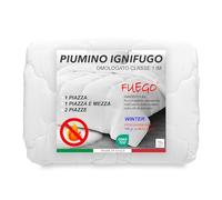 tex family Couette synthétique hivernale Ignifuge fabriquée en Italie homologuée - 2 carrés