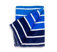 Tex family Drap de plage en éponge pur coton Multirange, bleu grande taille 90 x 165 cm et sac à dos plage
