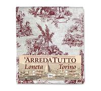 Tex family Gran Foulard Housse de canapé en tissu LONETA (Toiles de Jouy Rose, 2 places)