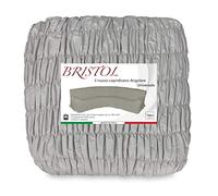 tex family Housse de Canapé d’Angle Universelle Extensible 350-650 cm 100% Coton - Gris Tourterelle Uni