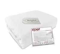 tex family Housse de canapé Universelle élastique Roma Anti-Taches Blanche - 3 Places de cm. 160 a 230