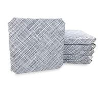 tex family Housse de Chaise avec Ailes - Tissu Jacquard, Universelle, Matelassée 4 cm, Déhoussable, Lavable, Résistante - Made in Italy - Moderne Gris