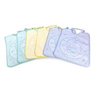 Tex family Lot de 6 bavettes bébé Jack © cm. 30 x 39 cm. Taille maxi bâillon avec élastique pur coton, Couleurs enfant, 6 Unità (Confezione da 1)