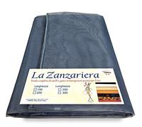 Tex family Marquisette Rideau moustiquaire d'extérieur plombé en 4 tailles différentes Uni Gris - 300 x 250 cm