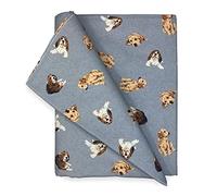 Tex family Nappe en coton CHIEN gris foncé - Cm. 140x180 x6 personnes