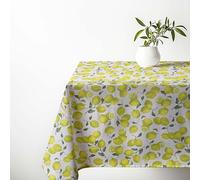 Tex family Nappe en coton lourd fabriquée en Italie - Sorrente citron jaune rectangulaire, lavable - élégante et résistante pour maison et restaurant - 140 x 240 x 12 personnes