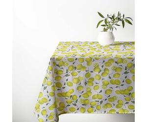 Tex family Nappe en coton lourd fabriquée en Italie - Sorrente citron jaune rectangulaire, lavable - élégante et résistante pour maison et restaurant - 140 x 240 x 12 personnes