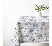 Tex family Nappe en coton Sissi Mare et Riga - Style Marinaro - Fabriqué en Italie - Lavable - 140 x 300 x 18 personnes