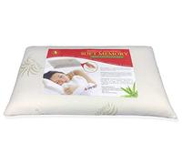 tex family Oreiller Mémoire de Forme Soft Saponette - Oreiller Cervical 100% Latex Écologique - Housse Aloe Vera Amovible Anti-acariens Ergonomique 42x72x13 cm - Made in Italy