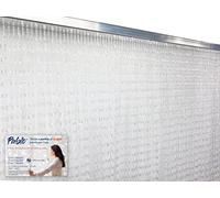 tex family Pablo © Rideau à Perles Anti-Insectes, en PVC, Anti-Bruit, Barre Metallique (Cm. 100x220, Transparent)