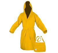 Tex Family - Peignoir en Microfibre Poddy Technique | Absorbe 5 fois plus que l'éponge | Léger et à séchage rapide | Idéal pour le sport et les voyages, jaune, M