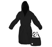 Tex family - Peignoir en microfibre Poddy technique | Absorbe 5 x plus que l'éponge | Léger et à séchage rapide | Idéal pour le sport et les voyages, Noir , L