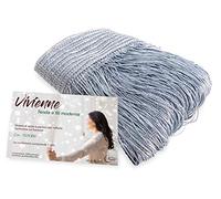 tex family Rideau à Fils Vivienne pour Porte 150 x 300 cm Couleur Unie Gris