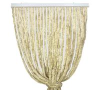 Tex family Rideau en chenille beige soufflé - protection contre les insectes, semi-transparent, montage facile - 100 % polypropylène recyclable - 120 x 230 cm