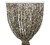 Tex family Rideau en Chenille Bicolore Beige et Marron Soufflé - Protection Insectes, Semi-transparent, Montage facile - 120 x 230 cm