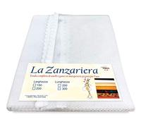 tex family Rideau en Maille moustiquaire pour extérieur | Filet pour Balcon extérieur | moustiquaire pour Porte | Tente pour Mouches | Tente d'extérieur Jardin Balcon (150 x 300 cm, Blanc)