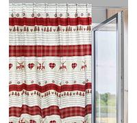 tex family Rideau TYROLIEN COASSOLO Bordeaux dans Le Style montagnard CM. 150X280 fabriqué en Italie