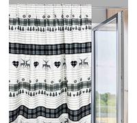 tex family Rideau TYROLIEN COASSOLO Gris dans Le Style montagnard CM. 150X280 fabriqué en Italie