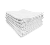 tex family - Set de 6 Serviettes Gant | 100% Coton Nid d'abeille | Absorbant et Durable | Idéal pour Hôtels et B&B | 40x60 cm | Blanc, Serviette, Coton