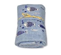 Tex family SET DE serviettes MARE PESCIOLINI fond bleu