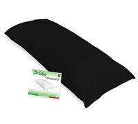 Tex family Taie d'oreiller Bobby pour lit une place et demie. Dimensions : 55 x 140 cm (noir).