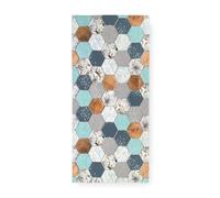 Tex family Tapis Runner de cuisine antidérapant lavable Orient bleu - Tapis de cuisine moderne, facile à nettoyer, fabriqué en Italie - 50 x 80 cm
