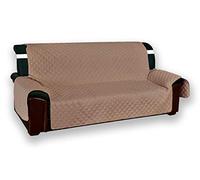 tex family Vivy Housse de Protection matelassée pour canapé 3 Places avec Assise de 170 cm de Long - Taupe