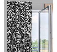 Tex Family Zebrata Rideau blanc et noir, 140 x 280 cm, Fabriqué en Italie -