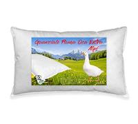 Tex Tirol Alpi Oreiller rectangulaire en Plumes d'oie Blanc 50 x 80 cm
