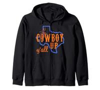 Texan Rodeo Cowboy Up Y'all Lone Star Home State HLSR Chemise Sweat à Capuche