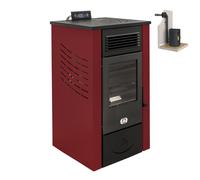 Texas 15 Kw Étanche - PACK POÊLE + CONDUIT VENTOUSE - rouge