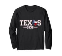 Texas 1836 Star State Pride Vintage Heritage Manche Longue