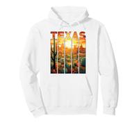 Texas 1845 Désert Cactus Coucher de Soleil Voyage Texas Sweat à Capuche