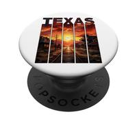 Texas 1845 Far West Ville de Cow-Boys Vacances Voyage Texas PopSockets PopGrip Adhésif